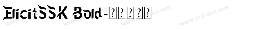 ElicitSSK Bold字体转换